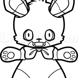 Bonnie Coloring Pages At Free Printable Nights Five Freddy Drawing Para Draw Step Bunny Color