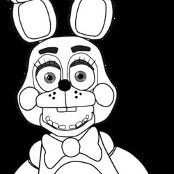 Great Cute Toy Bonnie Pages Coloring Freddy Nights Sketch Definitive Principal Antigua Mangle