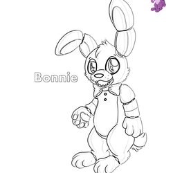 Smashing Cute Bonnie Coloring Page Printable Pages Sheet Sheets Print Color Nights Five Freddy Book