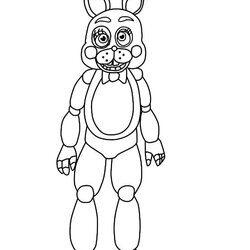 Sterling Bonnie Coloring Pages To Print And Color Toy Freddy Five Nights Withered Drawing Para Colouring