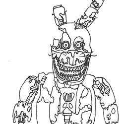 Swell Toy Bonnie Coloring Page At Free Printable Pages Withered Sheets Nightmare Five Nights Scary Freddy