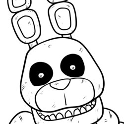 Fantastic Toy Bonnie Coloring Page At Free Printable Pages Five Nights Freddy Phantom Color Colouring Fred