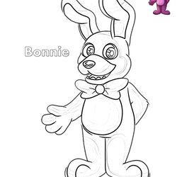 Terrific Bonnie From Coloring Page Printable Pages Sheet Color Colouring Print Freddy Nights Five Sheets Fun