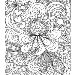 Free Printable Adult Coloring Pages And Colouring Abstract Books Detailed Advanced Doodle Line