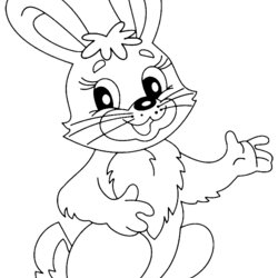 Legit Image Of Rabbit To Print And Color Rabbits Bunnies Kids Coloring Pages Children Printable Simple For