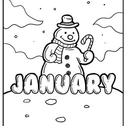 Admirable Easy January Coloring Pages Free For All Ages
