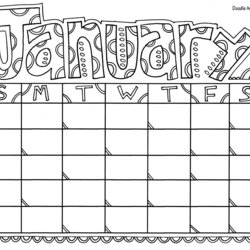 Sublime January Coloring Pages Doodle Art Alley Calendars Doodles Monthly Classroom