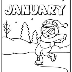 Capital January Free Coloring Pages