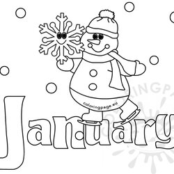 Brilliant January Coloring Pages At Free Printable Print