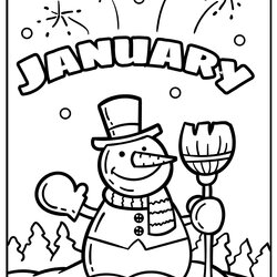 Great January Free Coloring Pages