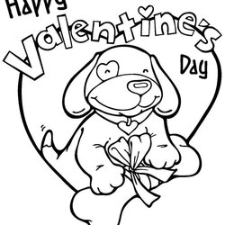 Excellent Valentines Day Kids Coloring Pages Home