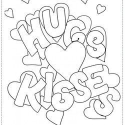 Smashing Valentine Day Coloring Pages Colouring Close Print