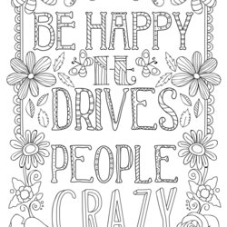 Tremendous Adult Quotes Coloring Pages Home