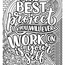 Inspirational Quotes Coloring Pages Quote Adults Motivational Page Printable