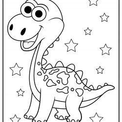 Worthy Cute Dinosaurs Coloring Pages Free Dinosaur