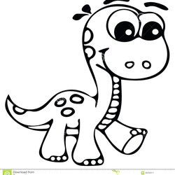 Baby Dinosaur Coloring Page Free Download On