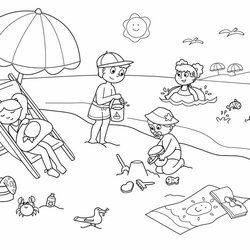 Free Printable Beach Coloring Pages Kids Print Page