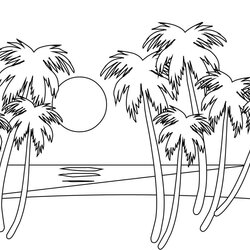 Admirable Beach Theme Coloring Pages At Free Printable Color Print Summer