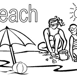 Sublime Beach Coloring Pages Scenes Activities Pictures