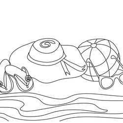 Peerless Free Printable Beach Coloring Pages For Kids Summer Easy Color Tropical Book Girls Adult Colouring