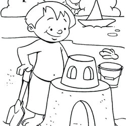 Eminent Free Printable Beach Coloring Pages Summer Kids Grade Fun First Print Sand Color Holiday Toddlers