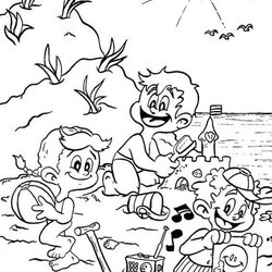 Legit Free Printable Beach Coloring Pages Color Preschool Kids Scene Items Sheets Print Triplets Theodore