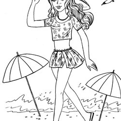 Exceptional Beach Coloring Pages Scenes Activities Printable For