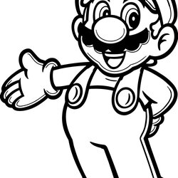 Fantastic Super Mario Brothers Coloring Pages At Free Download Bro Cool