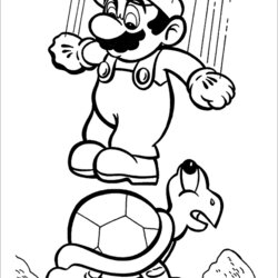 The Highest Quality Color Page Coloring Library Mario Super Brothers Pages