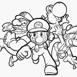 Fine Coloring Pages Mario Free And Printable