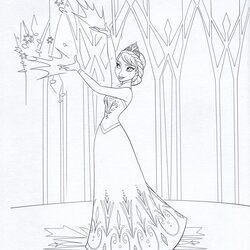 Fantastic Official Frozen Illustrations Coloring Pages Photo Castle Disney Printable Elsa Sheets Movie