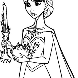 Perfect Frozen Coloring Page Printable Elsa Ice