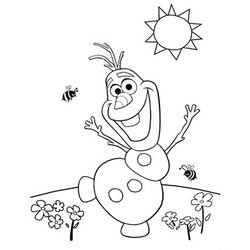 Brilliant Frozen Coloring Pages At Free Printable Olaf Kids Color Disney Print