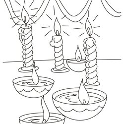 Diwali Coloring Pages Home