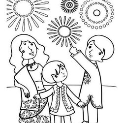 Champion Diwali Coloring Pages Colouring Kids Drawing Festival Happy Family Celebrate Printable Print Color