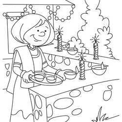 Exceptional Diwali Coloring Pages For Kids Home Drawing Festival Happy Colouring Sketch Easy Drawings