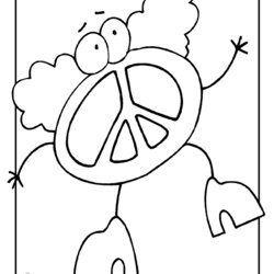 Eminent Silly Coloring Pages Home Peace Sign Printable Popular Library Comments