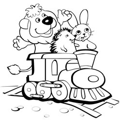 Peerless Free Printable Funny Coloring Pages For Kids Easter Train Bunny Drawing Color Railroad Children
