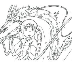 Tremendous Studio Coloring Pages At Free Download Spirited Away Book Printable Kids Line Color Sheets Cool