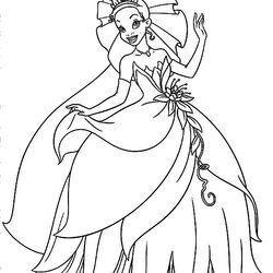 Terrific Disney Princess Coloring Page Pages Frog Color Printable Lottie Print Awesome Concerning Thousand