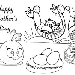 Fine Free Printable Mothers Day Coloring Pages For Kids Angry Mother Happy Birds Cards Cute Print Bird Tags