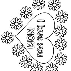 High Quality Day Coloring Pages Mothers Printable Mother Color Kids