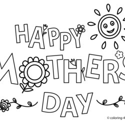 Eminent Happy Mothers Day Coloring Pages Free Printable Messages Sophia