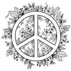 Eminent Coloring Pages For Teens Best Kids Peace Printable Adult Sign Teenagers Mandala Print Hippie Signs