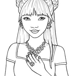 Preeminent Cute Coloring Pages For Girls With Of Inside Teens Teenage Color People