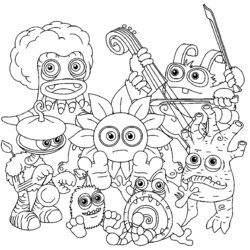 Spiffing Coloring Pages Mine My Singing Monsters