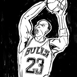 Fine Michael Jordan Coloring Pages Free Home Printable Colouring Library