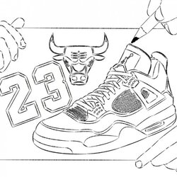 Swell Free Coloring Pages For Michael Jordan Download Shoes Library