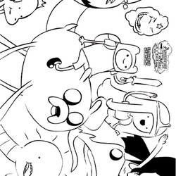 Matchless Adventure Time Coloring Book Page Fun Pages Cartoon Printable Character Color Sheets Found Books