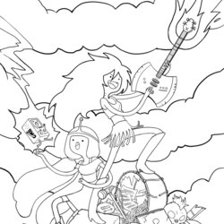 Superb Adventure Time Coloring Pages Print And Color